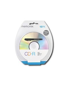 Memorex - 10-Pack 52x CD-R Disc Blister with Bonus CD Marker - Silver