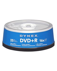 Dynex™ - 25-Pack 16x DVD+R Disc Spindle - Blue/Gray