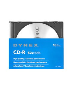 Dynex™ - 10-Pack 52x CD-R Discs with Jewel Cases - Silver