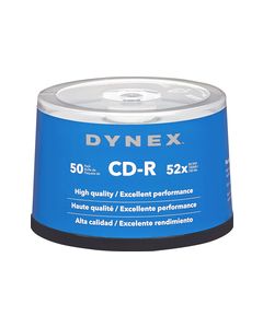 Dynex™ - 50-Pack 52x CD-R Disc Spindle - Silver