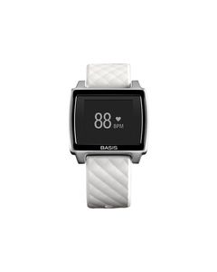 Basis - Peak Fitness and Sleep Tracker - Brushed Metal/White