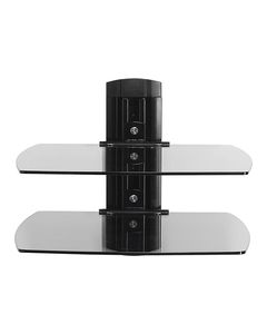 Sanus - Foundations Dual On-Wall Component Shelf System - Black