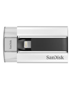 SanDisk - iXpand 32GB USB 2.0/Lightning Flash Drive - Silver/Black