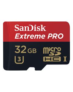 SanDisk - Extreme Pro 32GB microSDHC Class 10 Memory Card - Black/Red