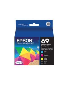 Epson - 69 4-Pack Ink Cartridges - Black/Yellow/Magenta/Cyan