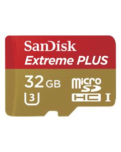 SanDisk - Extreme PLUS 32GB microSDHC UHS-I Class U-1 Memory Card - Red/Gold