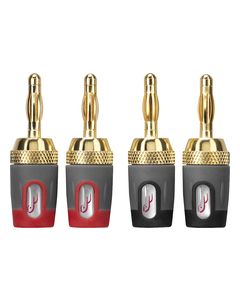 Rocketfish™ - Speaker Cable Banana Plugs (4-Pack) - Red/Black