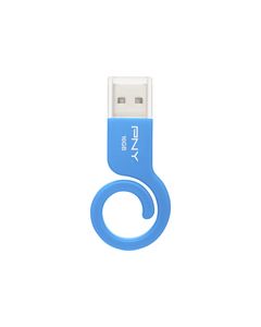 PNY - Monkey Tail 16GB USB 2.0 Flash Drive - Blue