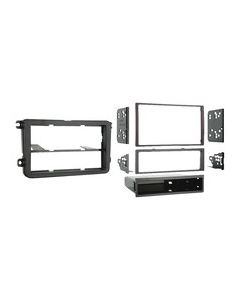 Metra - Double DIN Installation Kit for Select 2005 - 2009 Volkswagen Vehicles - Black