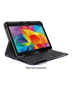 Logitech - Keyboard Folio for Samsung Galaxy Tab 4 - Dark Blue