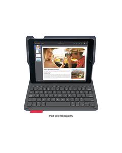 Logitech - Type+ Bluetooth Keyboard Case for Apple® iPad® Air 2 - Dark Blue