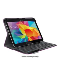 Logitech - Keyboard Folio for Samsung Galaxy Tab 4 - Purple