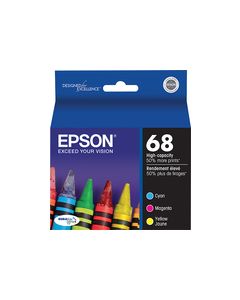 Epson - 68 3-Pack High-Yield Ink Cartridges - Cyan/Magenta/Yellow