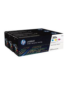 HP - 305A 3-Pack Toner Cartridges - Cyan/Magenta/Yellow