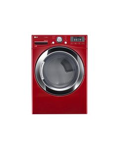 LG - SteamDryer 7.4 Cu. Ft. 10-Cycle Electric Dryer with Steam - Cherry Red