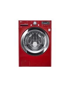 LG - 4.3 Cu. Ft. 9-Cycle High-Efficiency Steam Smart Front-Loading Washer - Wild Cherry Red