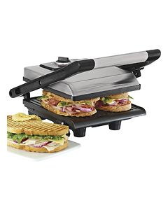 Bella - Panini Grill - Brushed Stainless-Steel