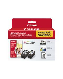 Canon - 210XL/211XL High-Yield Ink Cartridge + Photo Paper - Multi