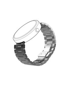 Motorola - Metal Band for Moto 360 Smart Watches - Natural Silver