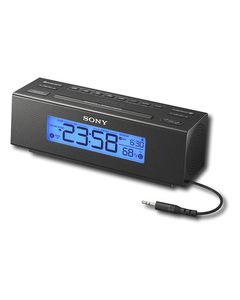 Sony - Digital AM/FM Alarm Clock Radio with Nature Sound Selections - Black