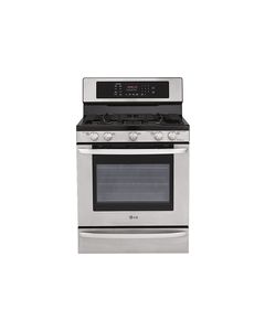 LG - 30" Self-Cleaning Freestanding Gas Convection Range - Stainless Steel