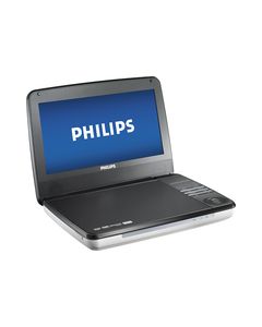 Philips - 9" Widescreen TFT-LCD Portable DVD Player - Silver/Black