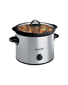 Crock-Pot - 3 Qt. Slow Cooker - Stainless/Black